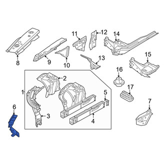 BMW OE - Left Frame Rail End Bracket