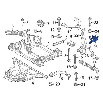 BMW OE - Left Outer Brake Hydraulic Line Bracket