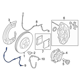 BMW OE - Front ABS Wheel Speed Sensor