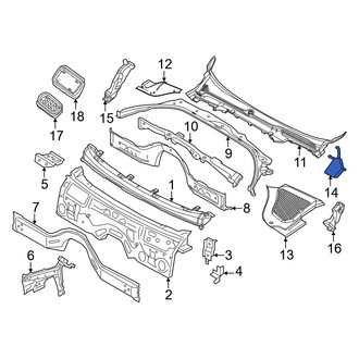 BMW OE - Front Left Cowl Water Deflector