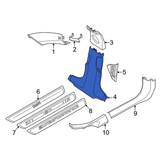 BMW OE - Right Lower Door Pillar Post Trim Set
