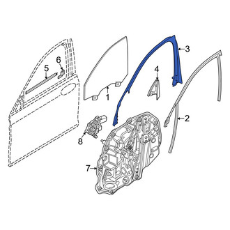 BMW OE - Front Left Door Window Molding