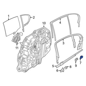 BMW OE - Door Window Belt Weather Strip Cap