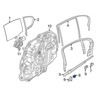 BMW OE - Door Window Belt Weather Strip Cap