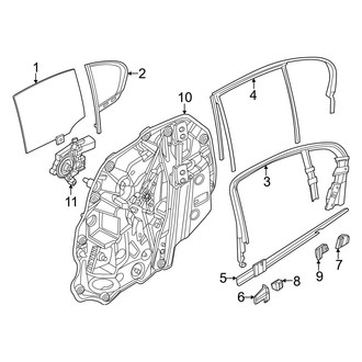 BMW OE - Rear Door - Glass & Hardware