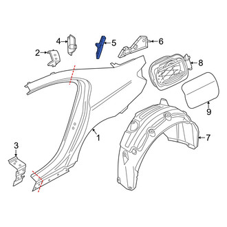 BMW OE - Left Outer Body D-Pillar Reinforcement