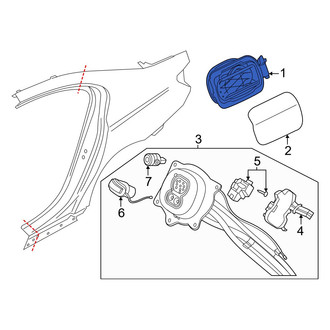 BMW OE - Rear Drive Motor Battery Pack Charging Port Pocket