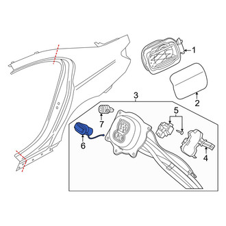 BMW OE - Drive Motor Battery Pack Charging Port Pocket Cover