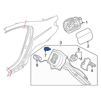 BMW OE - Drive Motor Battery Pack Charging Port Door Release Switch