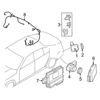 BMW OE - Rear Bumper - Electrical Components (W/O M Sport Trim)