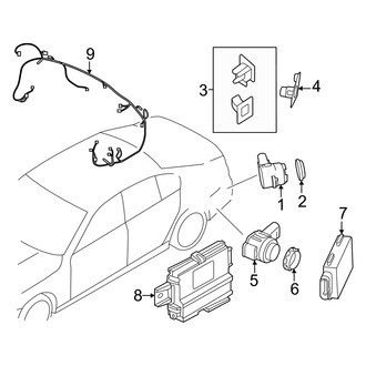 BMW OE - Rear Bumper - Electrical Components (With M Sport Trim)