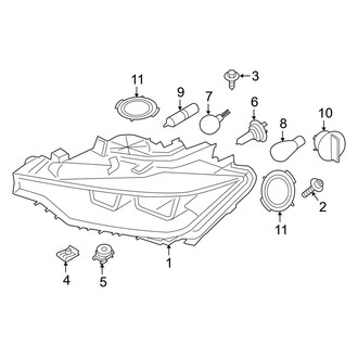 BMW OE - Front Lamps - Headlamp Components (Halogen)