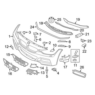 BMW OE - Front Bumper & Grille - Bumper & Components (With M Package, Covers & Mounting)