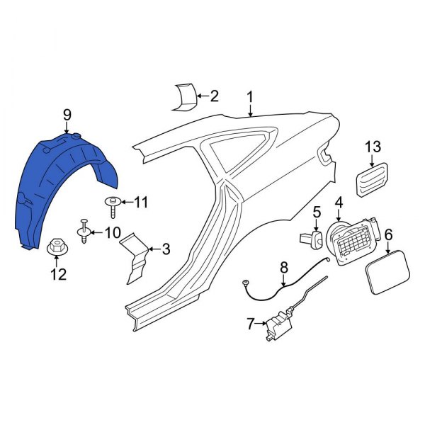 Quarter Panel Splash Shield Rivet