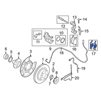 BMW OE - Rear Disc Brake Anti-Rattle Clip