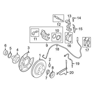 BMW OE - Rear Suspension - Brake Components (W/O M Sport Brake)
