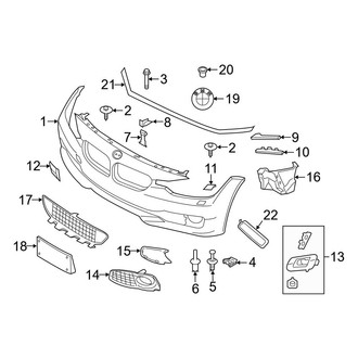 BMW OE - Front Bumper & Grille - Bumper & Components (With M Package, Bumper Cover & Trim)