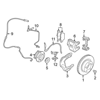 BMW OE - Front Suspension - Brake Components (1-Piston Caliper)