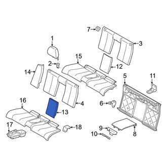 BMW OE - Rear Center Seat Back Cushion Cover