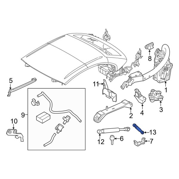 Convertible Top Hydraulic Cylinder