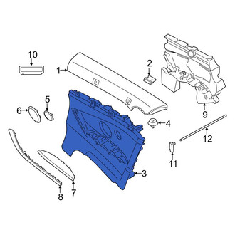 BMW OE - Rear Left Lower Interior Quarter Panel Trim Panel