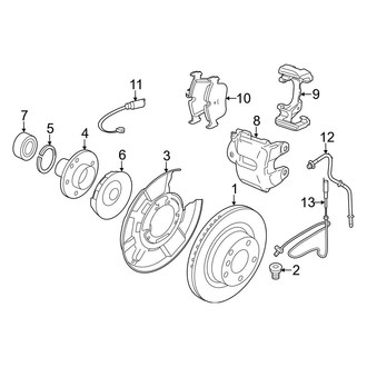 BMW OE - Rear Suspension - Brake Components (1-Piston Caliper)