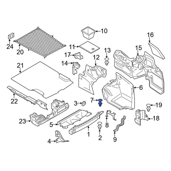 Trunk Trim Panel Clip