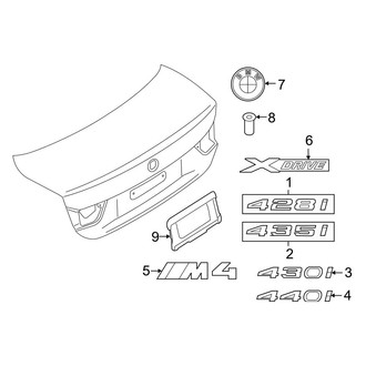 BMW OE - Trunk Lid - Exterior Trim (Coupe)