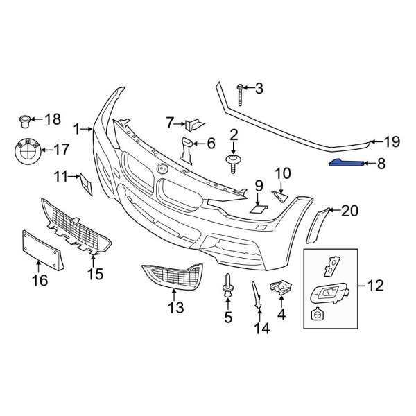 Bumper Cover Support Rail Bracket