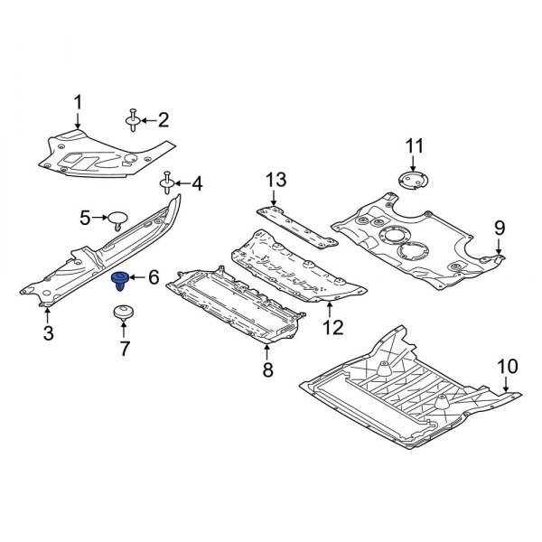 Radiator Support Access Cover Clip