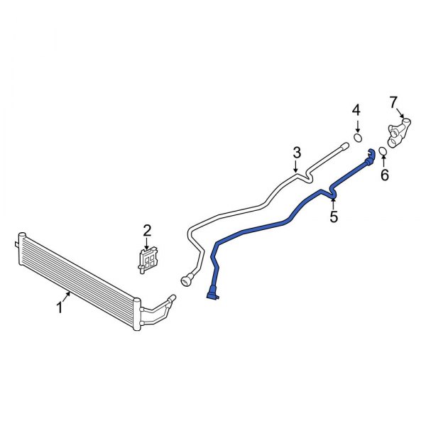 BMW OE 17228672933 Automatic Transmission Oil Cooler Hose Assembly
