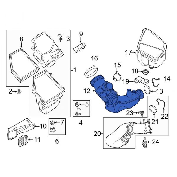 Engine Air Intake Hose