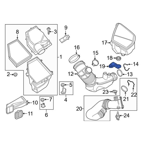 BMW OE 13718623292 - Engine Air Intake Resonator Bracket