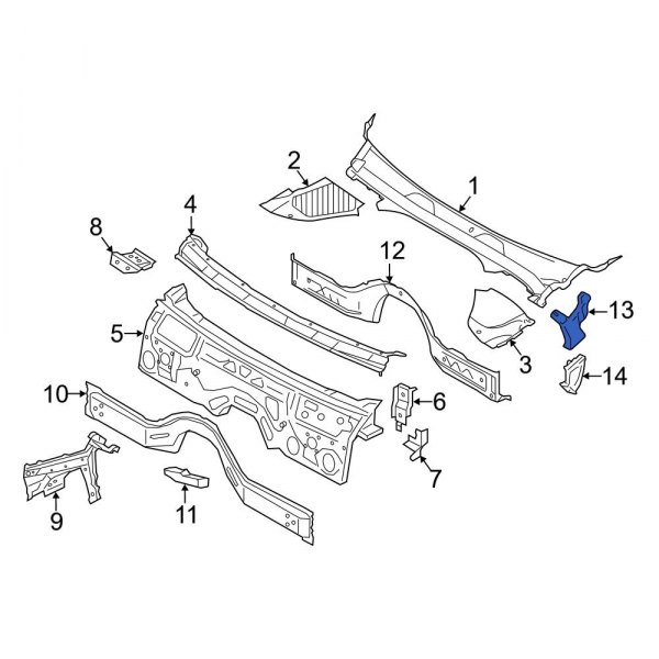 Cowl Panel Drain Hose