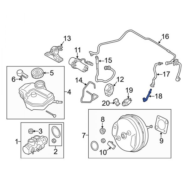 BMW OE 11667620923 Power Brake Booster Check Valve
