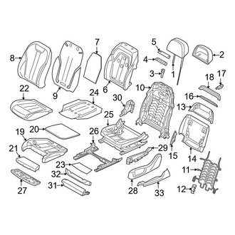 BMW OE - Seats & Tracks - Passenger Seat Components (Comfort Seats Covers, Cushions & Frames), (Base)