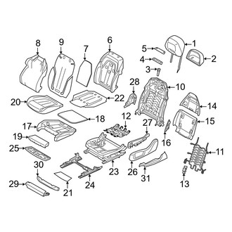 BMW OE - Seats & Tracks - Passenger Seat Components (Covers, Cushions & Frames)