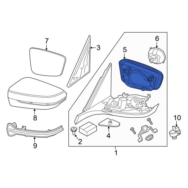 Door Mirror Housing