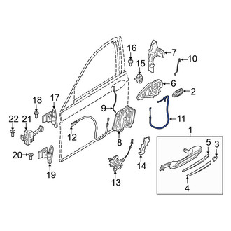 BMW OE - Front Outer Door Latch Cable