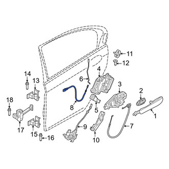 BMW OE - Rear Inner Door Latch Cable