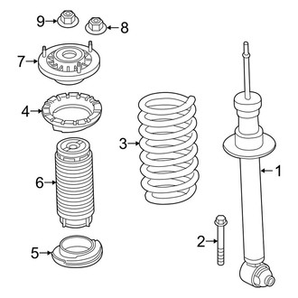 BMW OE - Rear Suspension - Struts & Components (W/O Dynamic Damping), (Base)
