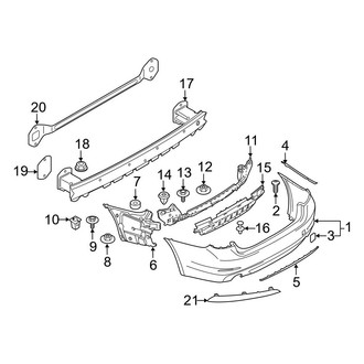 BMW OE - Rear Bumper - Bumper & Components (W/O M Type)