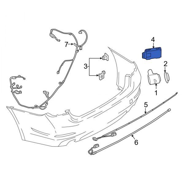 Blind Spot Detection System Warning Sensor