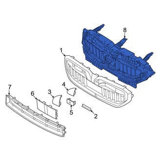 BMW OE - Front Upper Radiator Shutter Assembly
