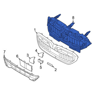 BMW OE - Front Upper Radiator Shutter Assembly