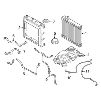 BMW OE - Cooling - Radiator & Components (Auxiliary), (4.4L)