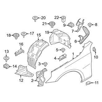 BMW OE - Fender & Components (Fender & Liner)