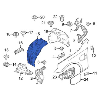BMW OE - Front Right Rearward Fender Splash Shield