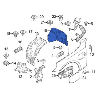 BMW OE - Front Left Rearward Fender Splash Shield
