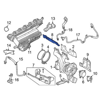 BMW OE - Upper Turbocharger Mount Heat Shield